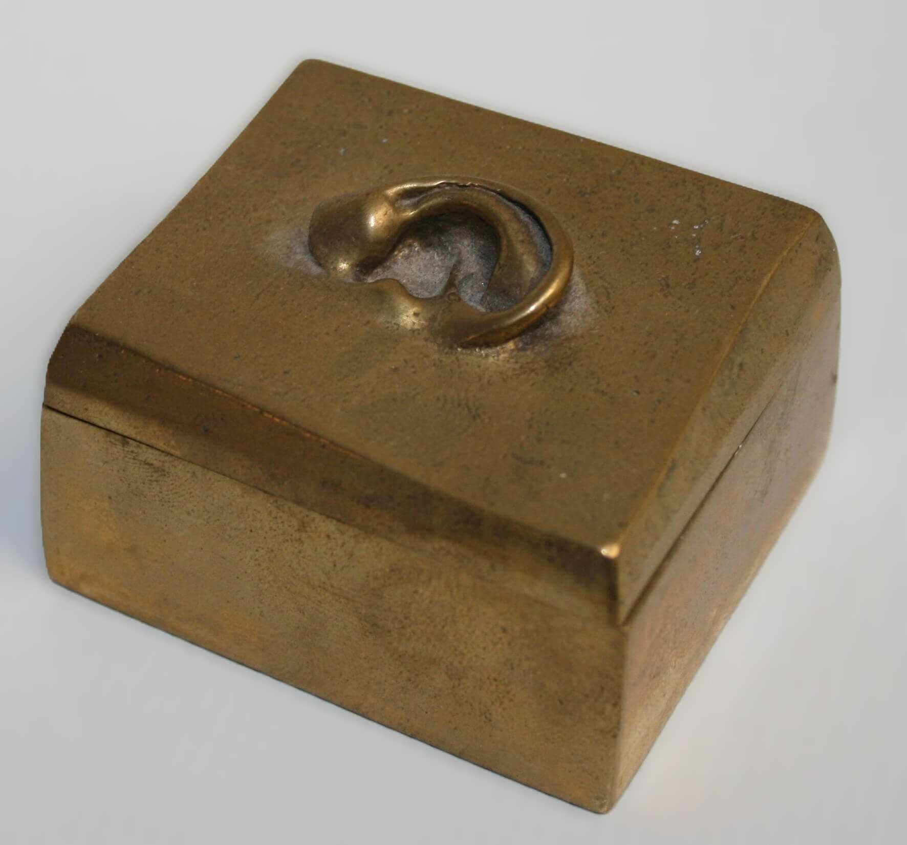 Stelios Gavalas aluminium box sculpture of an ear - 2.