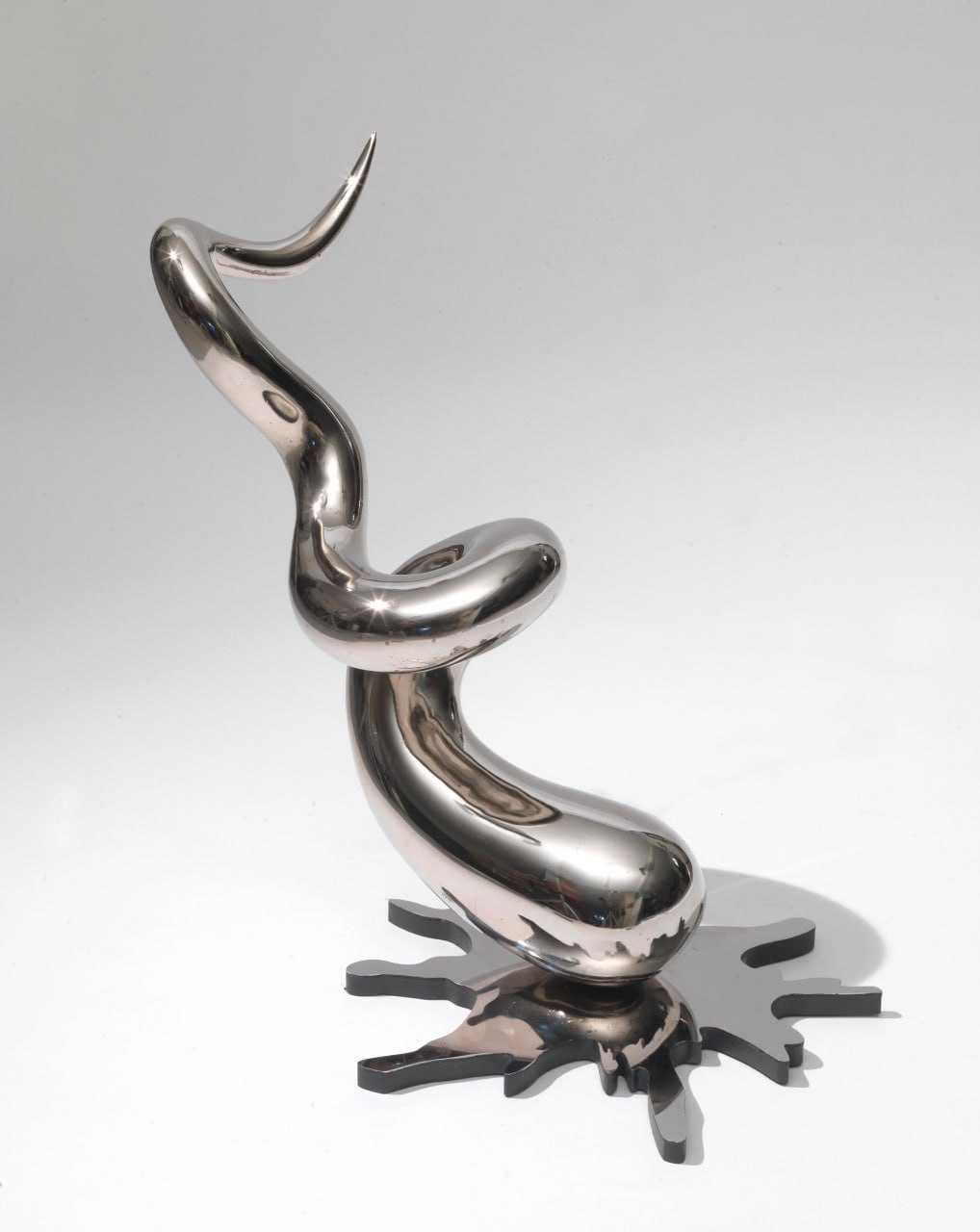 Stelios Gavalas sculpture of a chrome sperm.