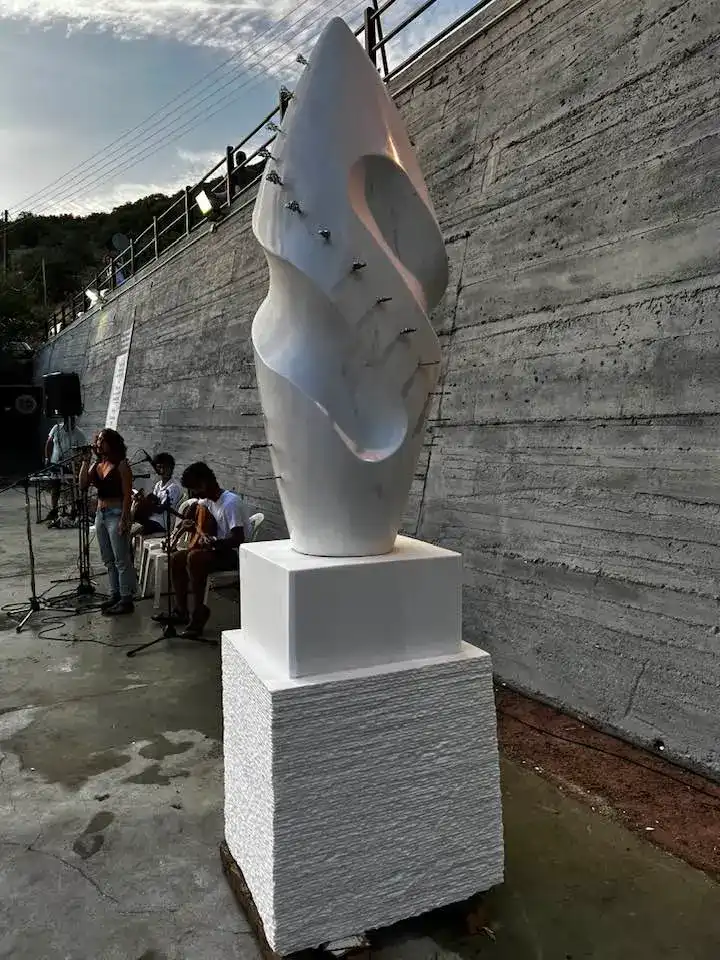 Stelios Gavalas marble sculpture at Ripesi - 1.
