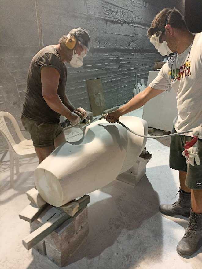Stelios Gavalas marble sculpture at Ripesi - 6.