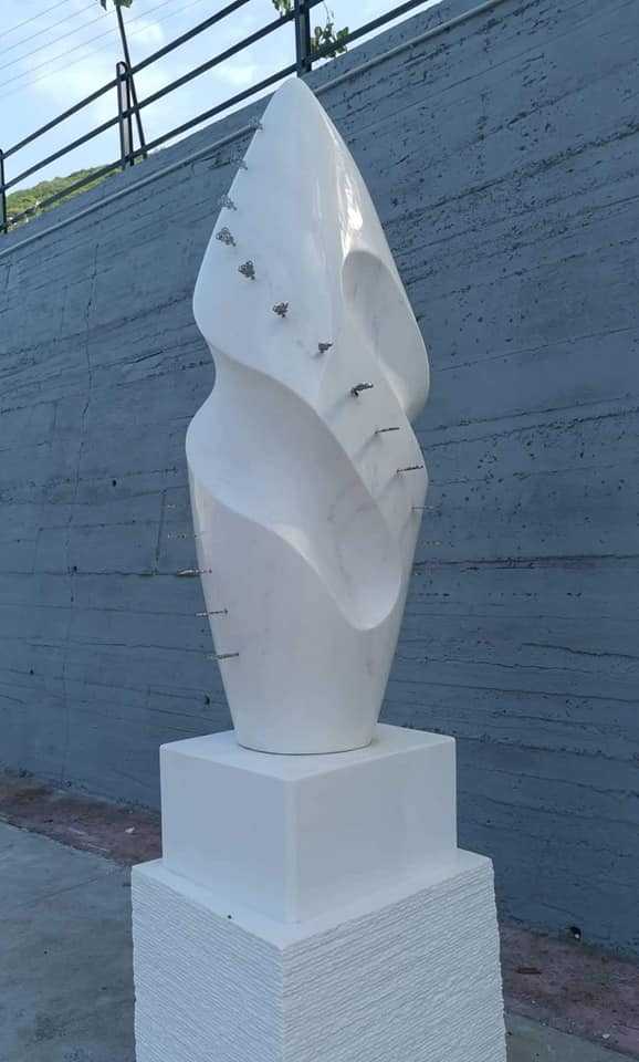 Stelios Gavalas marble sculpture at Ripesi - 2.