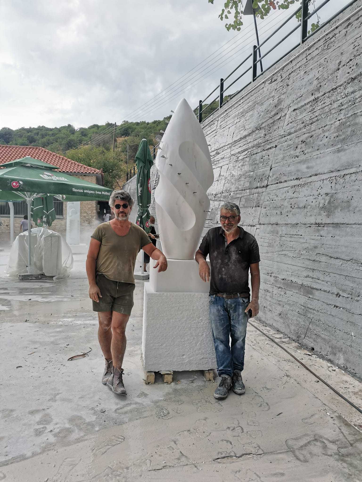 Stelios Gavalas marble sculpture at Ripesi - 4.