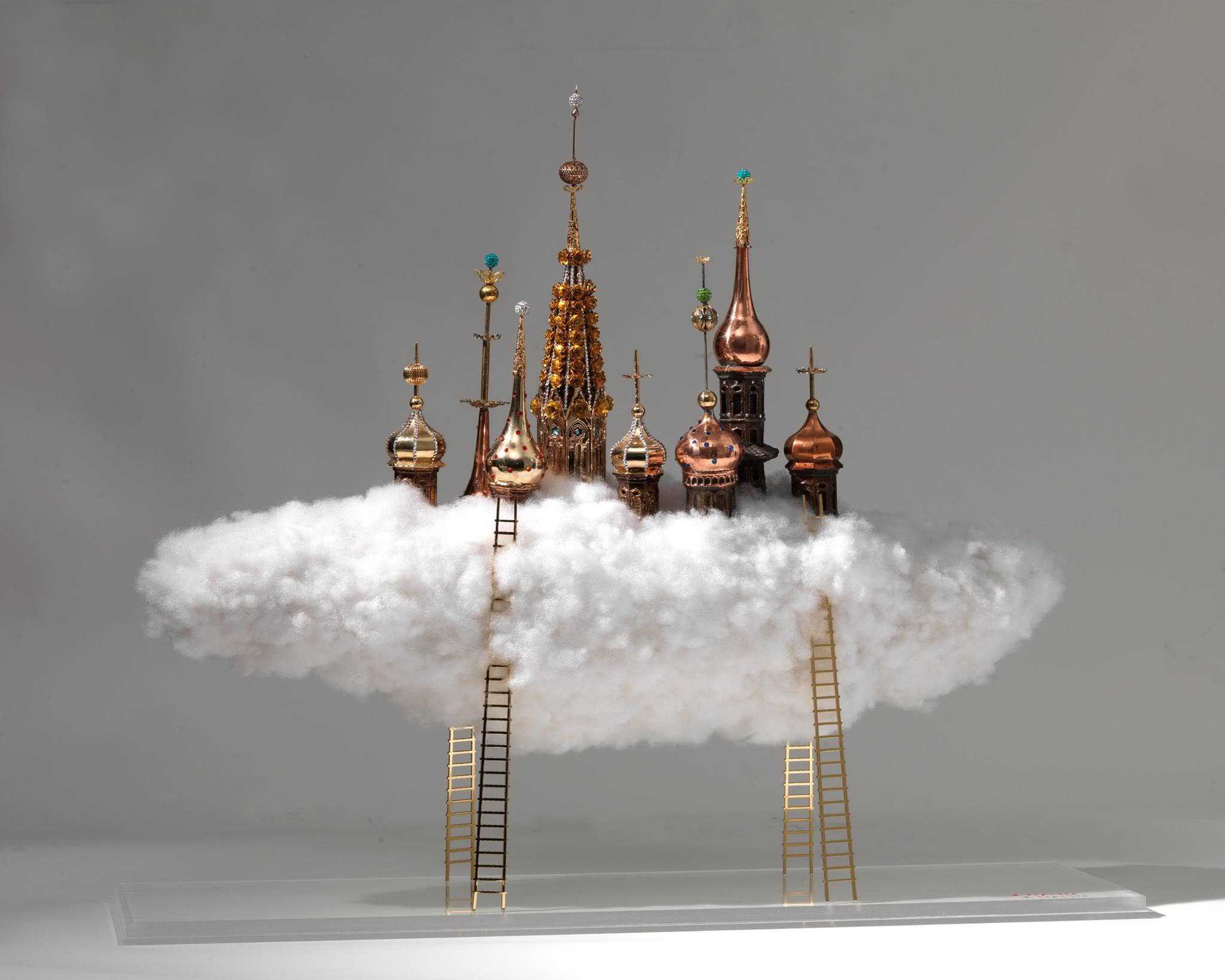 Stelios Gavalas sculpture of Cloud City.