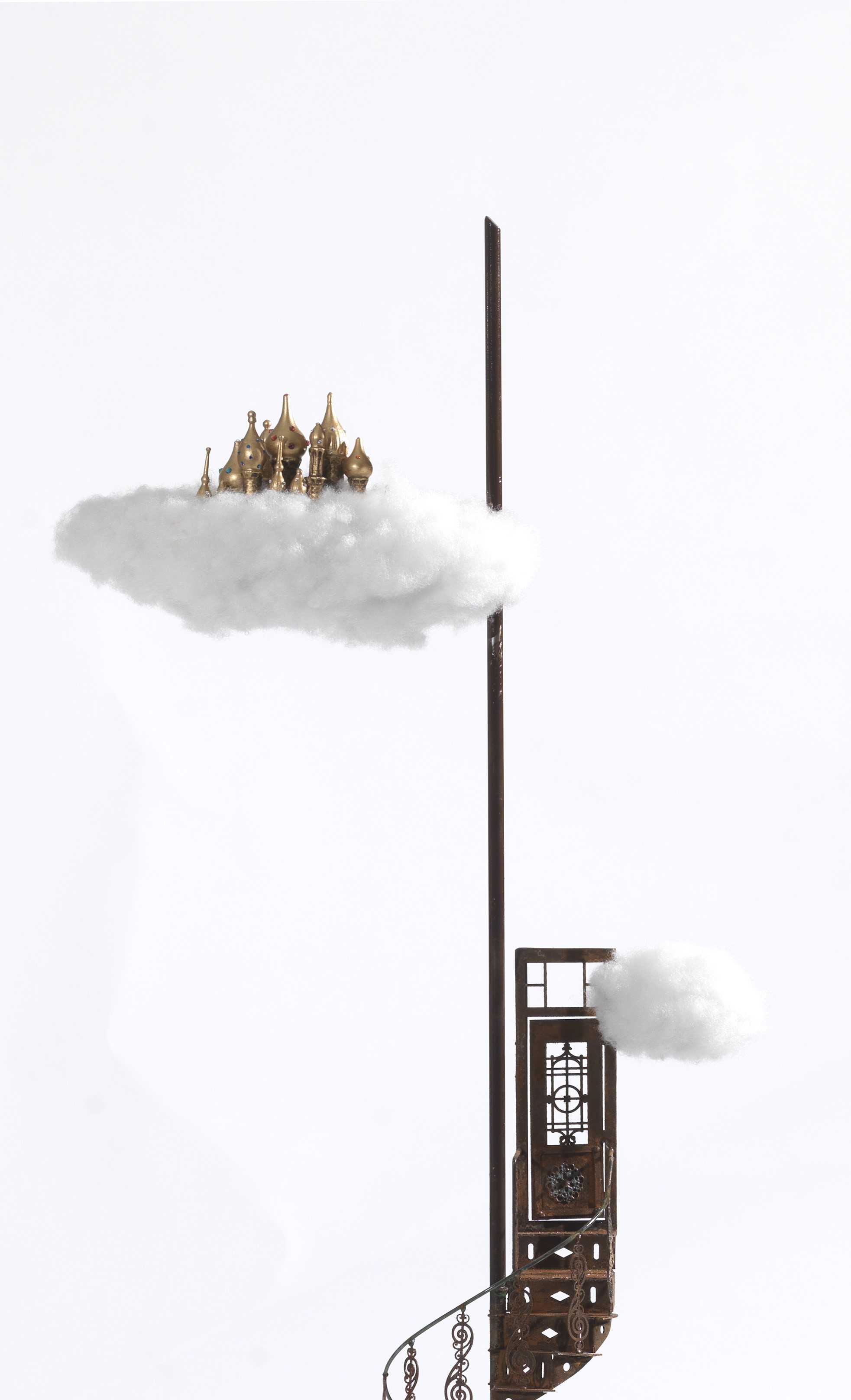 Stelios Gavalas Utopia sculptures. Depecting a metal staircase - 4.